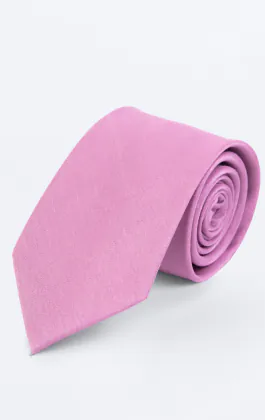 Cravate doupion rose