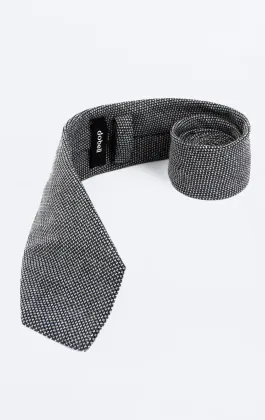 Cravate tissée grise
