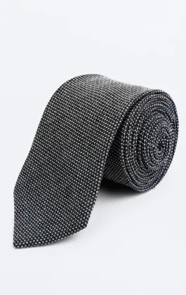 Cravate tissée grise