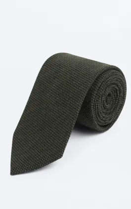Cravate tissée verte