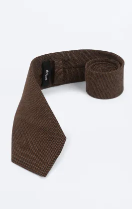 Cravate tissée marron