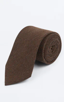 Cravate tissée marron