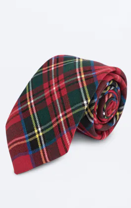 Cravate Rouge Tartan