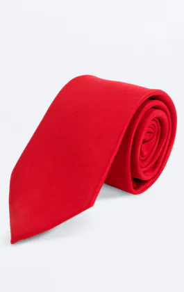 Cravate Doupion Rouge Cramoisi