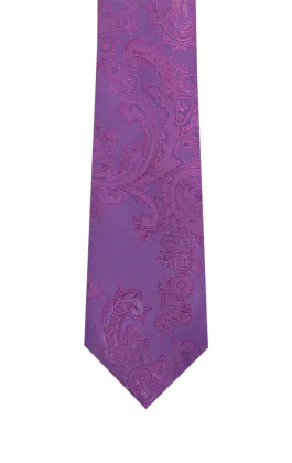 Cravate Violette Motif Cachemire Garçon