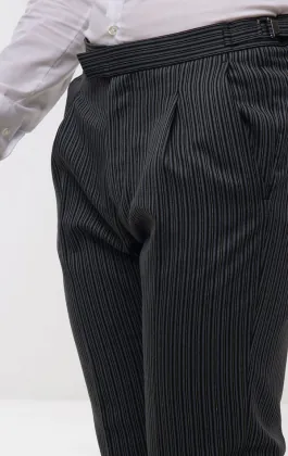 Pantalon rayé noir & gris pour jaquette