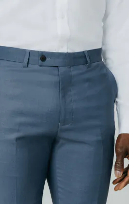 Pantalon de costume en peau de requin bleu