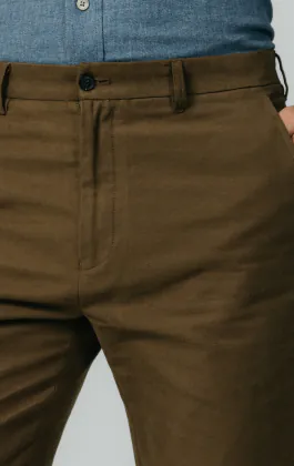 Pantalon en moleskine taupe