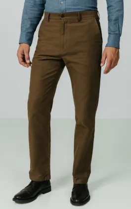 Pantalon en moleskine taupe