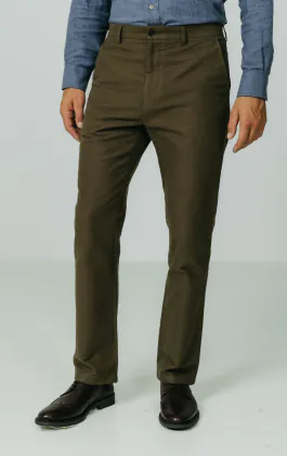 Pantalon en moleskine olive