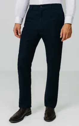 Pantalon en moleskine bleu marine