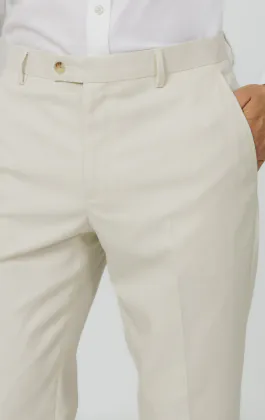 Pantalon de costume en sergé blanc d'hiver