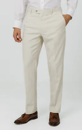 Pantalon de costume en sergé blanc d'hiver