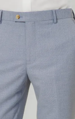 Pantalon de costume en hopsack bleu clair
