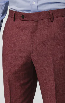 Pantalon de costume texturée mûrier