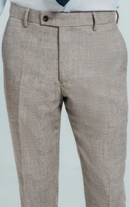 Pantalon de costume en flanelle gris