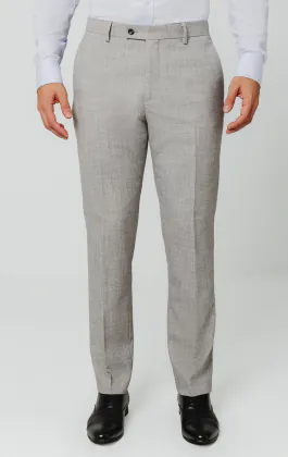 Pantalon de costume en flanelle gris