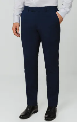 Pantalon de costume bleu coupe slim