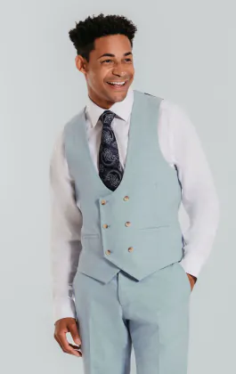 Gilet croisé bleu clair