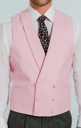Gilet de jaquette rose pastel croisé à col châle