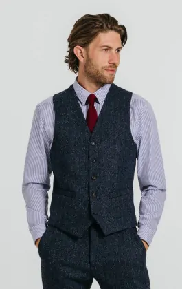 Gilet Homme Alexander Dobell Vert Tweed – Taille 42 – Occasion