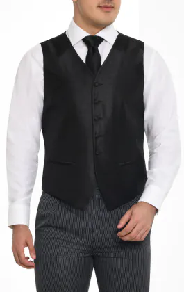 Gilet doupion noir