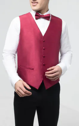 Gilet doupion bordeaux