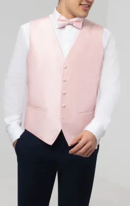 Gilet doupion rose clair