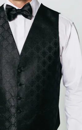 Gilet motif Da Vinci noir