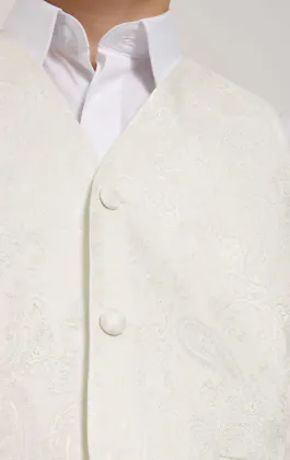 Gilet cachemire couleur ivoire pearl pour garçon