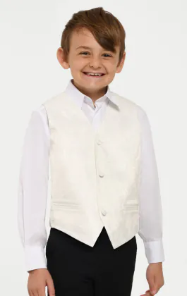Gilet cachemire couleur ivoire pearl pour garçon