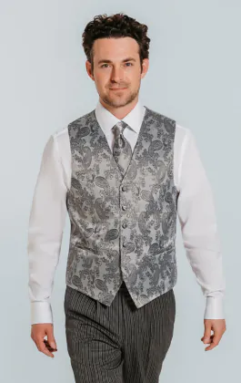 Gilet motif gris