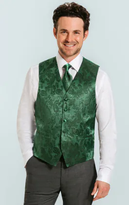 Gilet motif vert anglais
