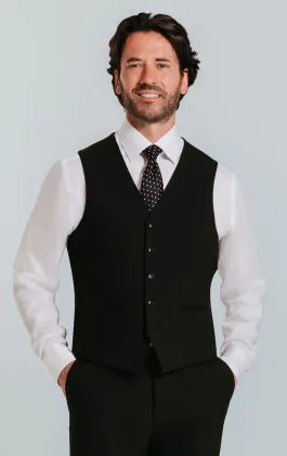 Gilet noir coupe slim