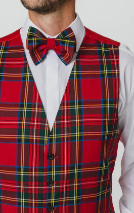 Gilet tartan rouge
