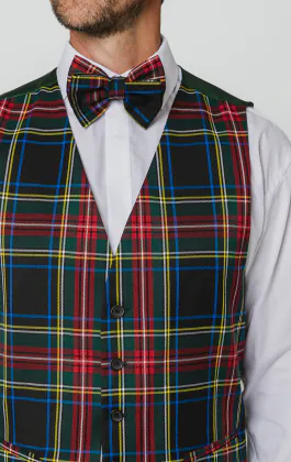 Gilet tartan vert
