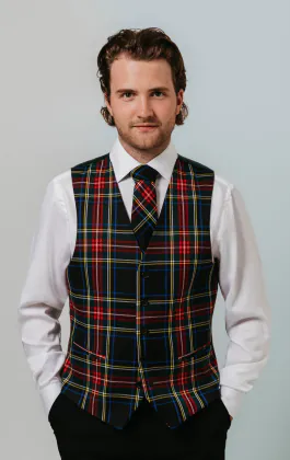 Gilet tartan vert