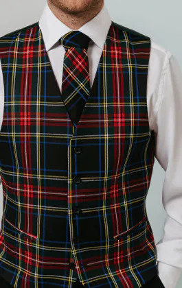 Gilet tartan vert