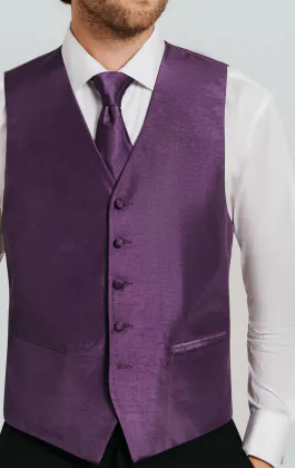 Gilet doupion violet foncé