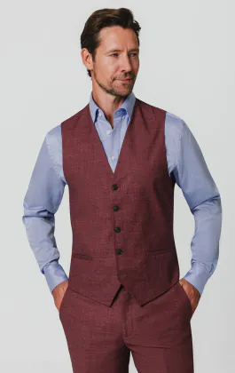 Gilet texturée mûrier