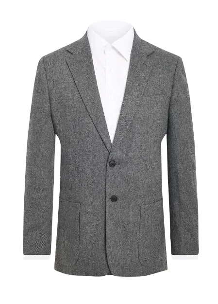 Veste Tweed Donegal Gris Clair