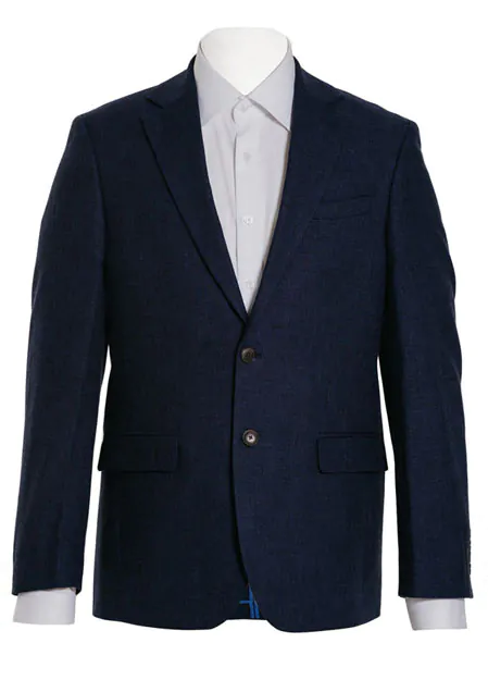 Veste en Lin Bleu Marine