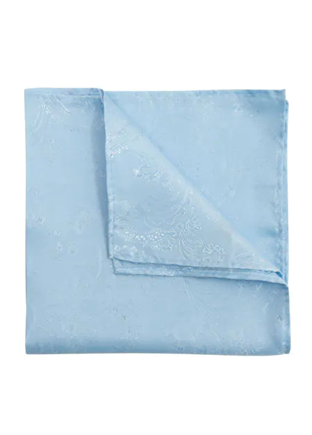 Pochette Bleu Clair Motif Cachemire