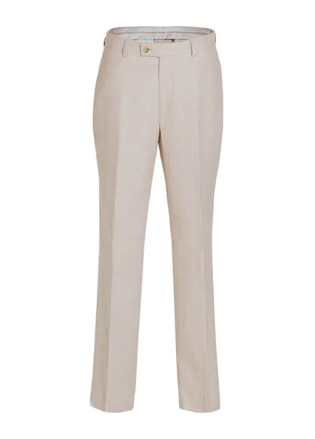 Pantalon en Lin Couleur Crème