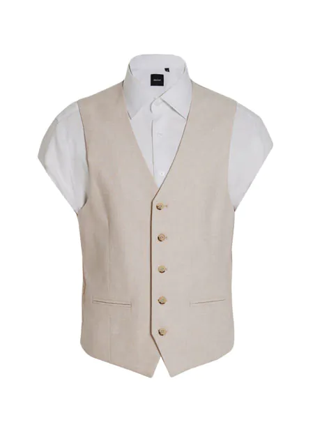 Gilet en Lin Couleur Crème